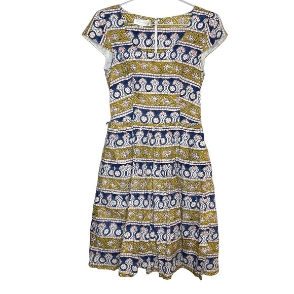 ANTHROPOLOGIE Corey Lynn Calter Sugared Dress Retro 50s Style A Line Floral - Picture 1 of 11